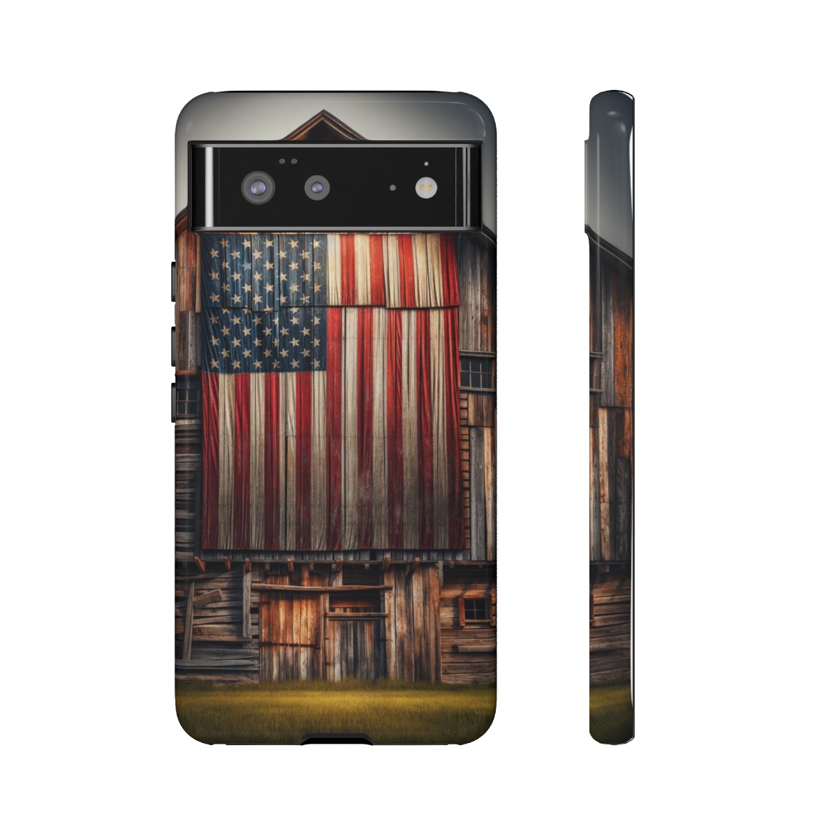Vintage USA Flag on Weathered Barn Wood Phone Case- Phone Case - Image 74