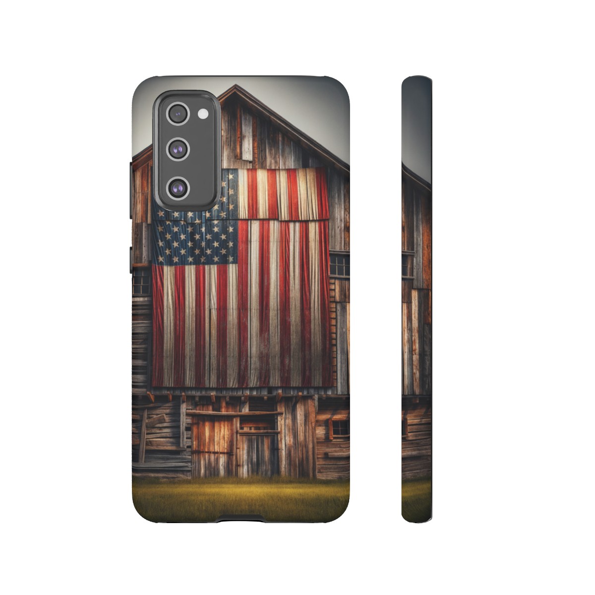 Vintage USA Flag on Weathered Barn Wood Phone Case- Phone Case - Image 80