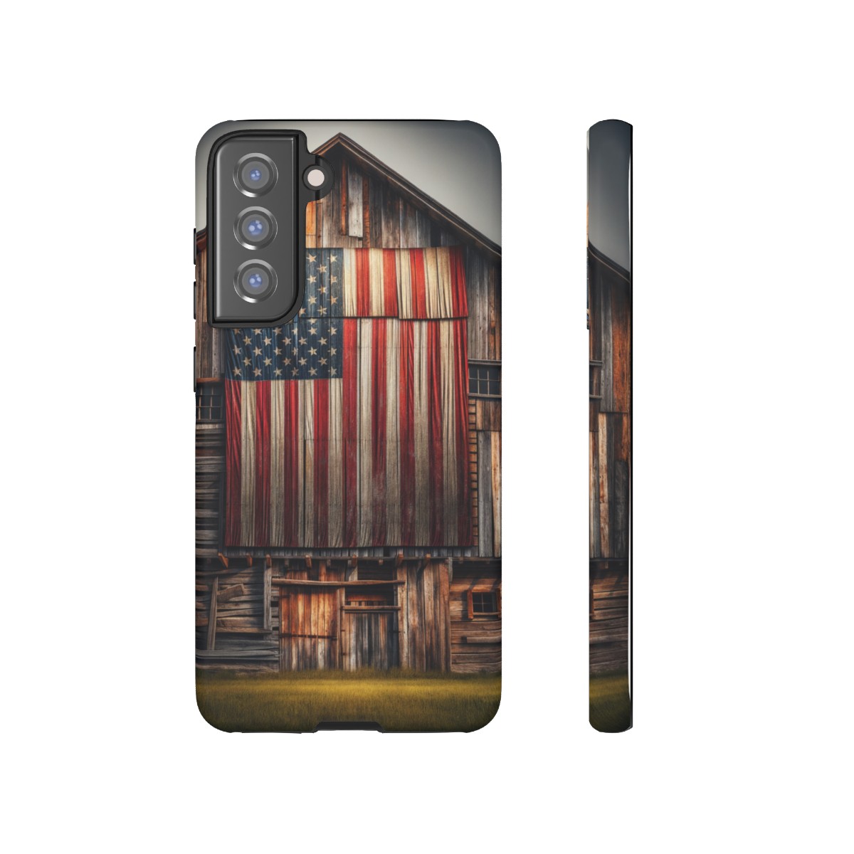 Vintage USA Flag on Weathered Barn Wood Phone Case- Phone Case - Image 84