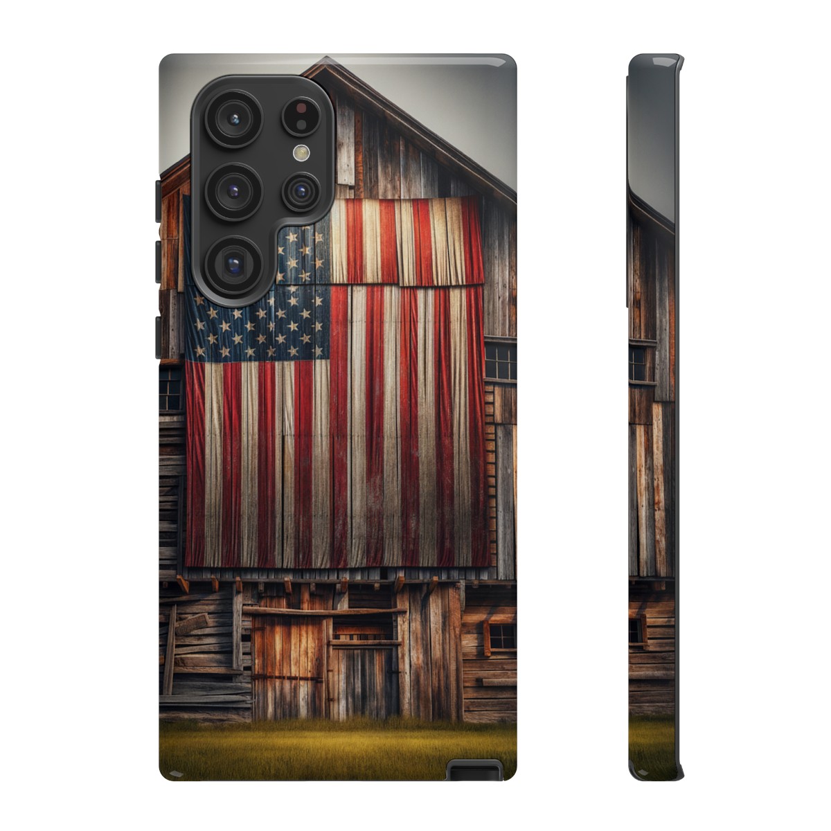 Vintage USA Flag on Weathered Barn Wood Phone Case- Phone Case - Image 94