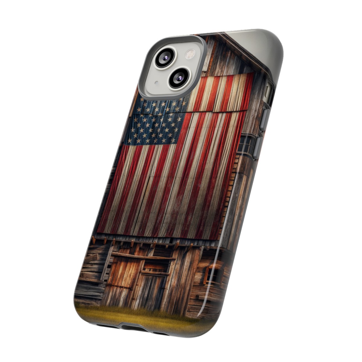 Vintage USA Flag on Weathered Barn Wood Phone Case- Phone Case - Image 99