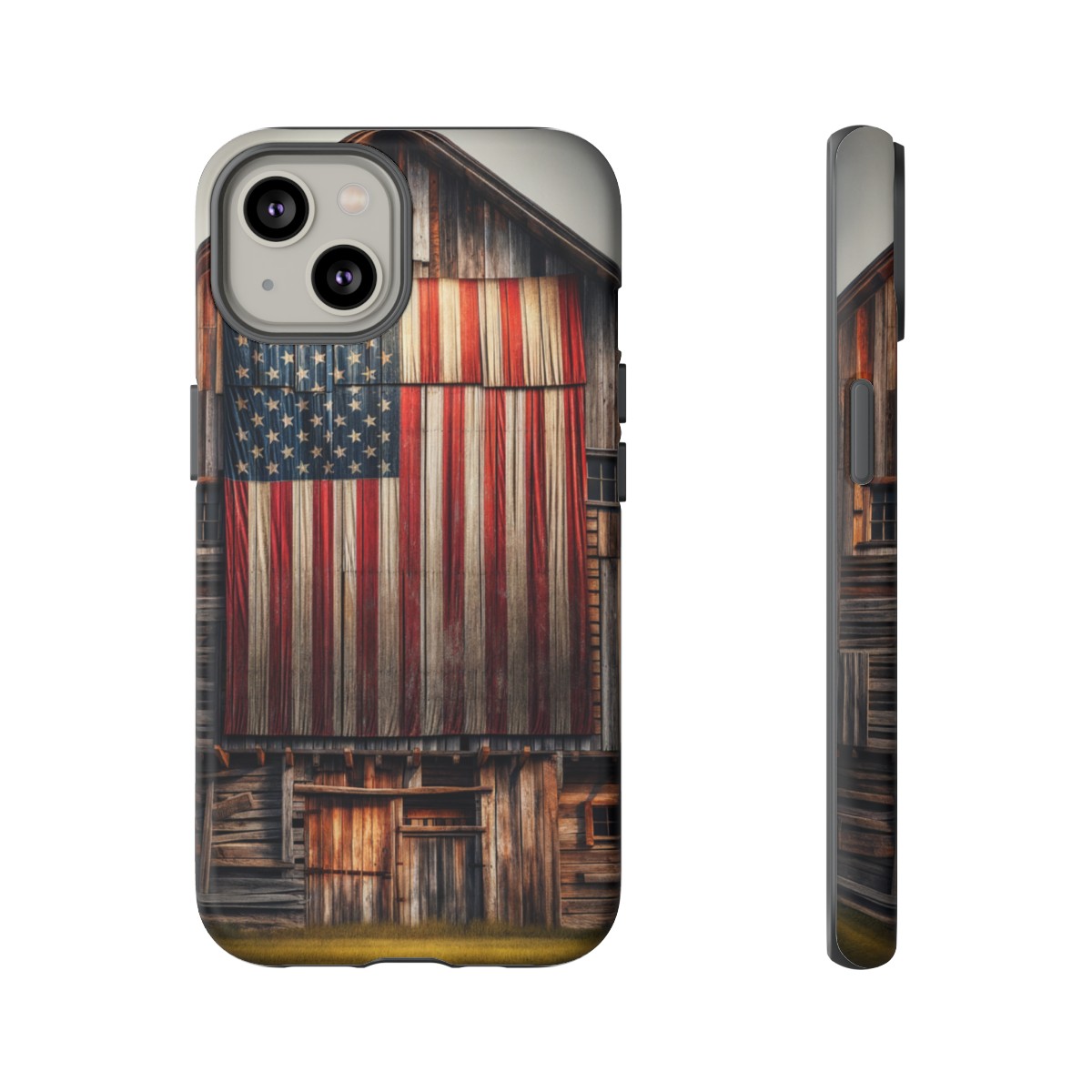 Vintage USA Flag on Weathered Barn Wood Phone Case- Phone Case - Image 102