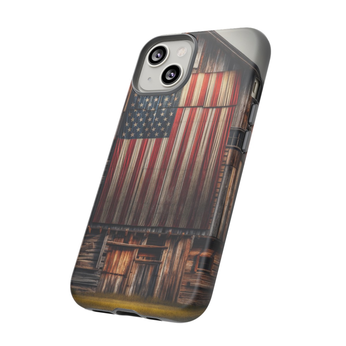 Vintage USA Flag on Weathered Barn Wood Phone Case- Phone Case - Image 103