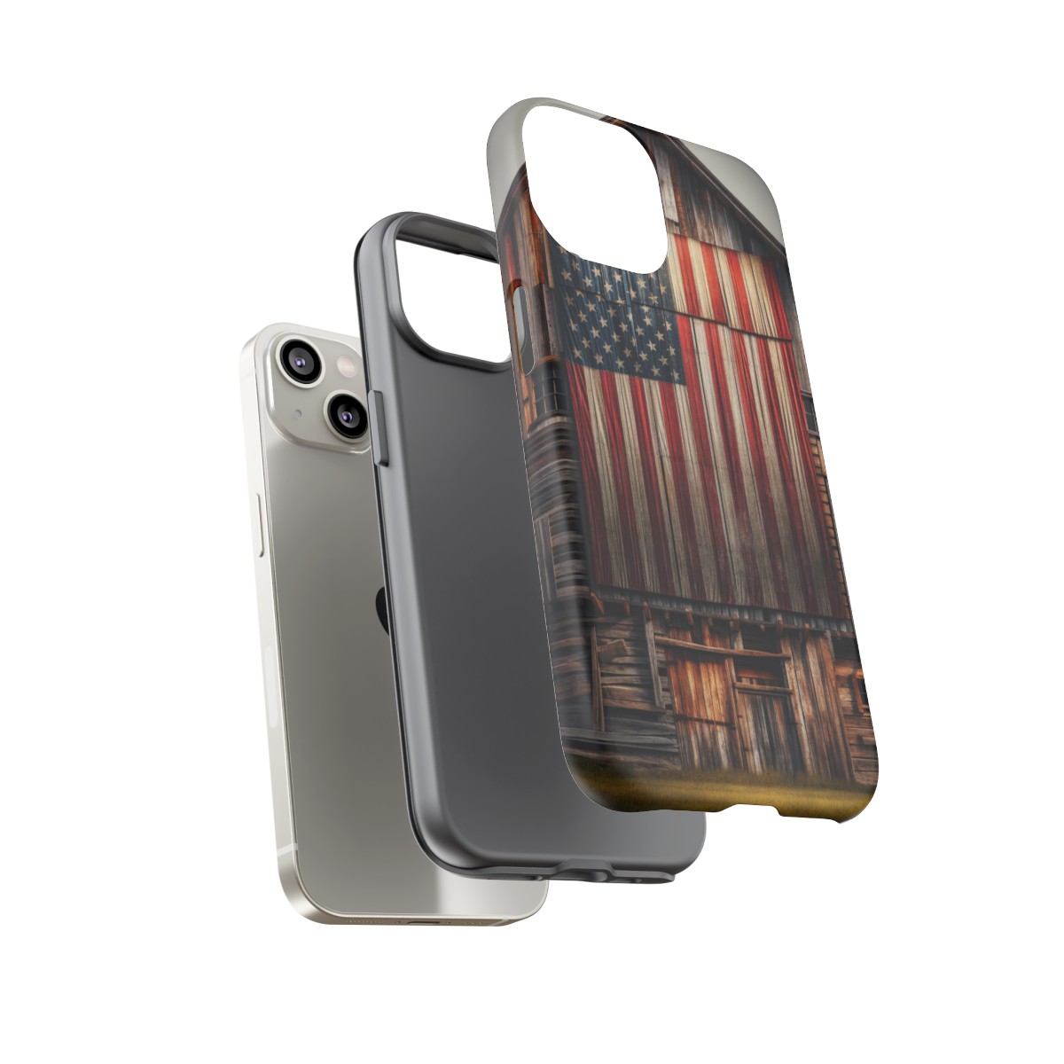 Vintage USA Flag on Weathered Barn Wood Phone Case- Phone Case - Image 104