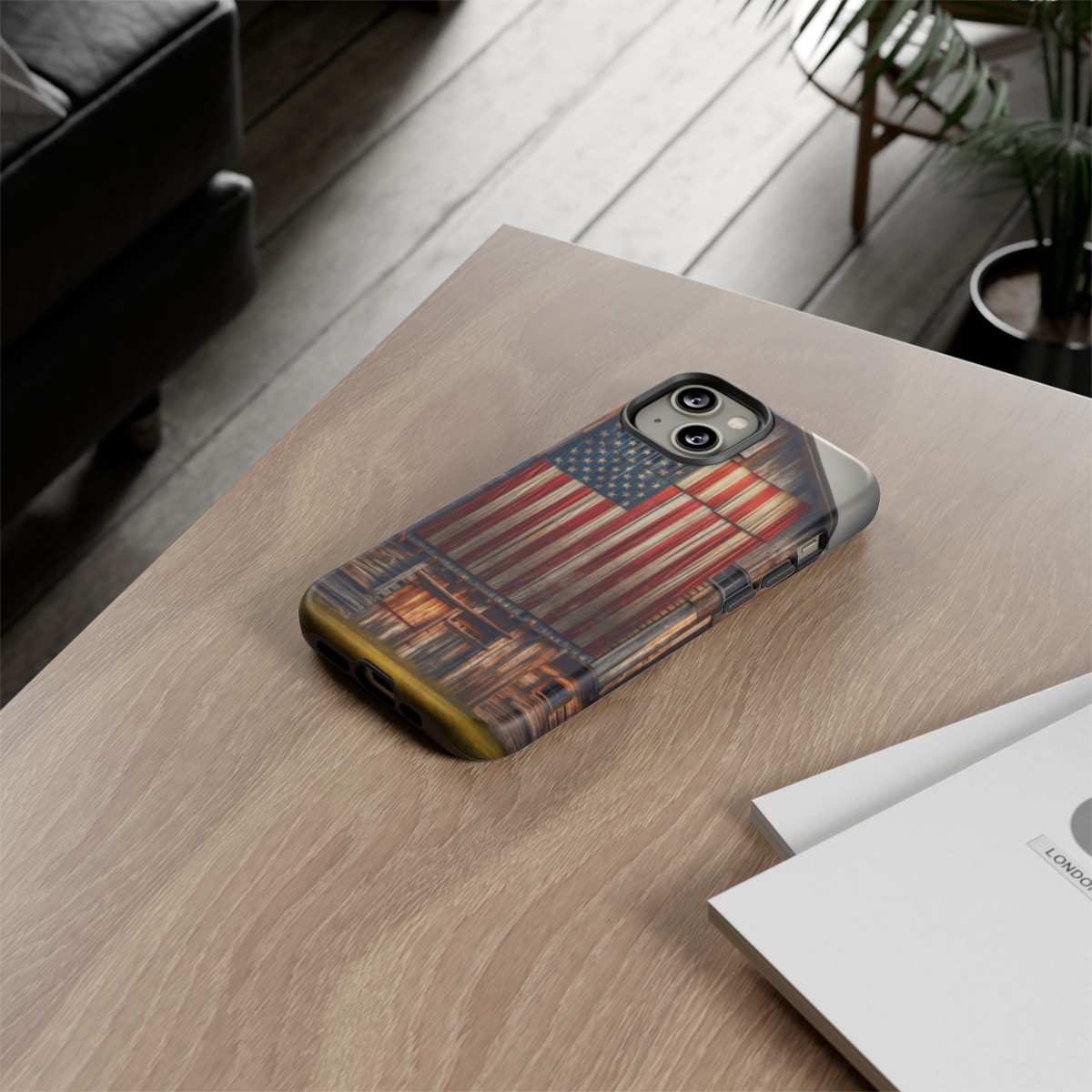 Vintage USA Flag on Weathered Barn Wood Phone Case- Phone Case - Image 105