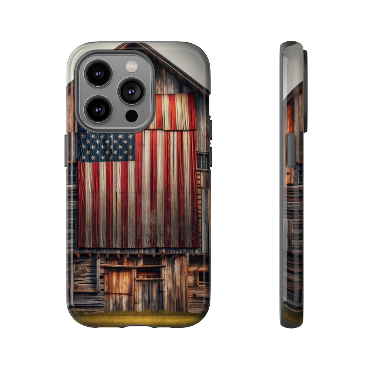 Vintage USA Flag on Weathered Barn Wood Phone Case- Phone Case - Image 106