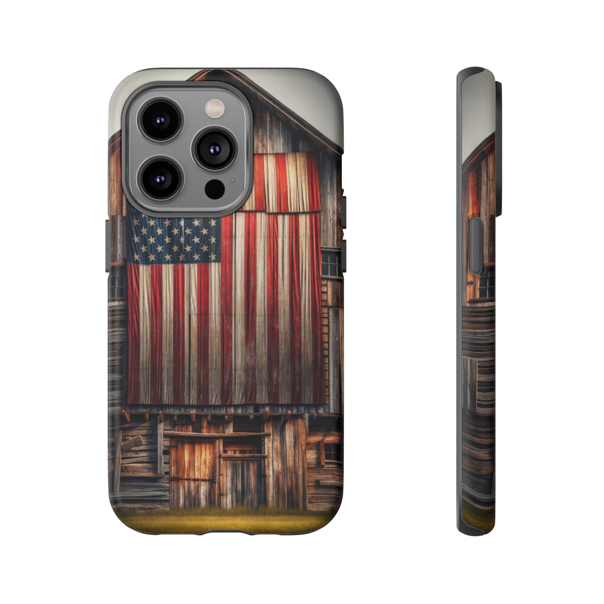 Vintage USA Flag on Weathered Barn Wood Phone Case- Phone Case - Image 110