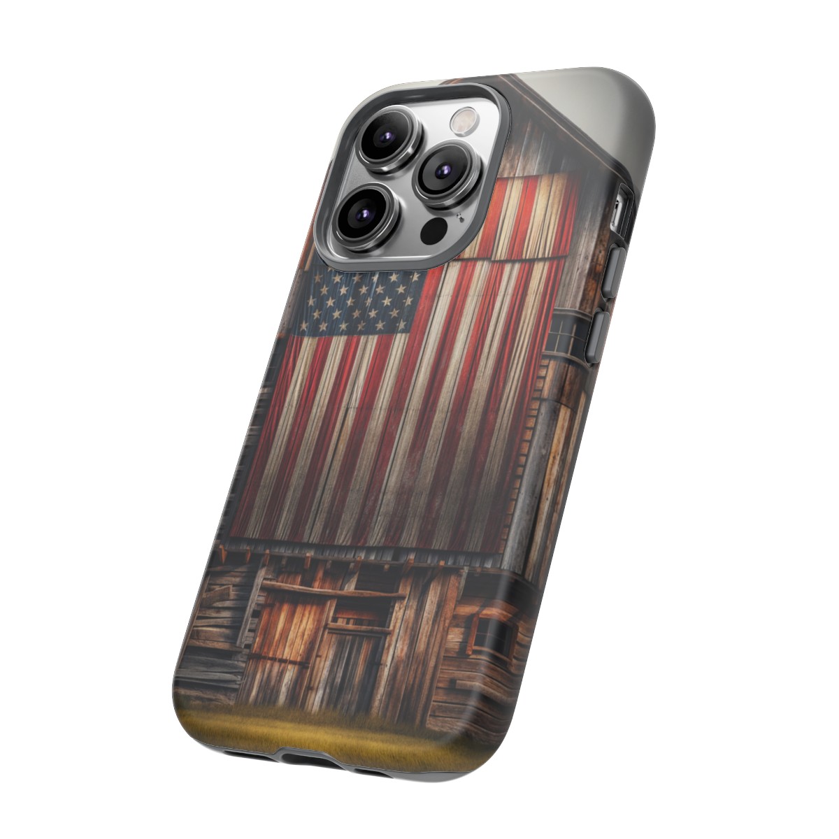 Vintage USA Flag on Weathered Barn Wood Phone Case- Phone Case - Image 111