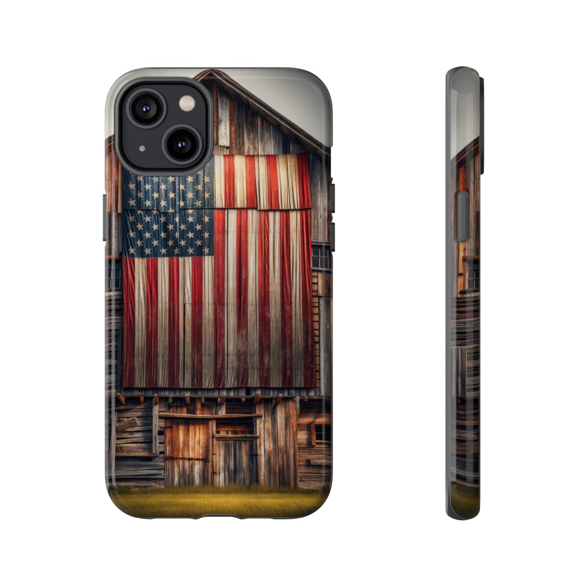 Vintage USA Flag on Weathered Barn Wood Phone Case- Phone Case - Image 114