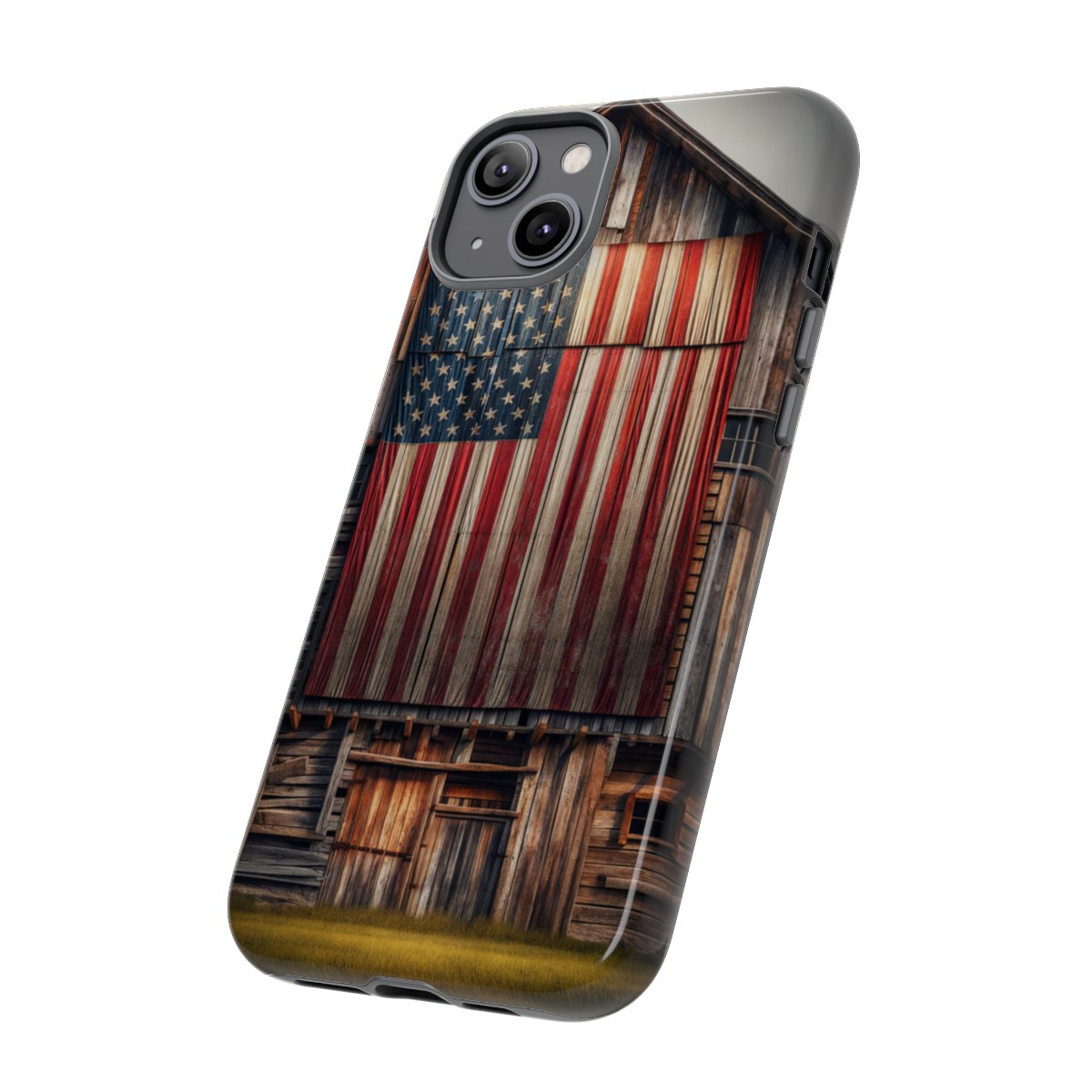 Vintage USA Flag on Weathered Barn Wood Phone Case- Phone Case - Image 115