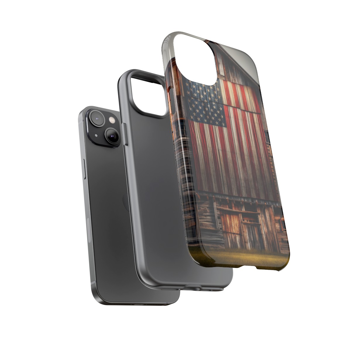 Vintage USA Flag on Weathered Barn Wood Phone Case- Phone Case - Image 116