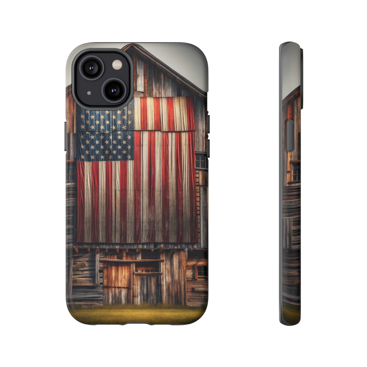 Vintage USA Flag on Weathered Barn Wood Phone Case- Phone Case - Image 118