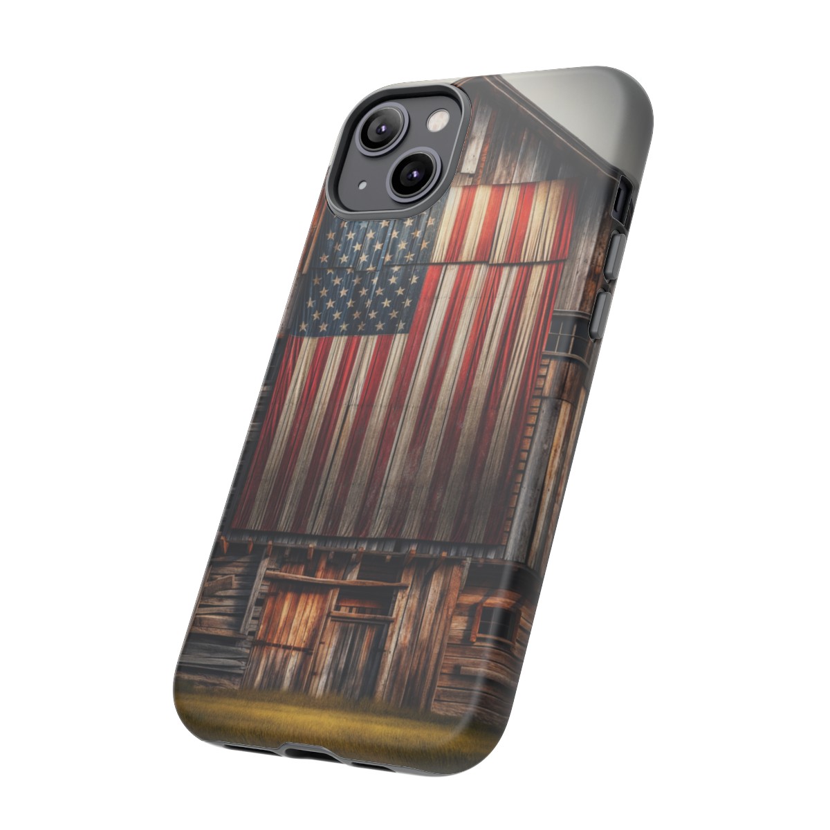 Vintage USA Flag on Weathered Barn Wood Phone Case- Phone Case - Image 119