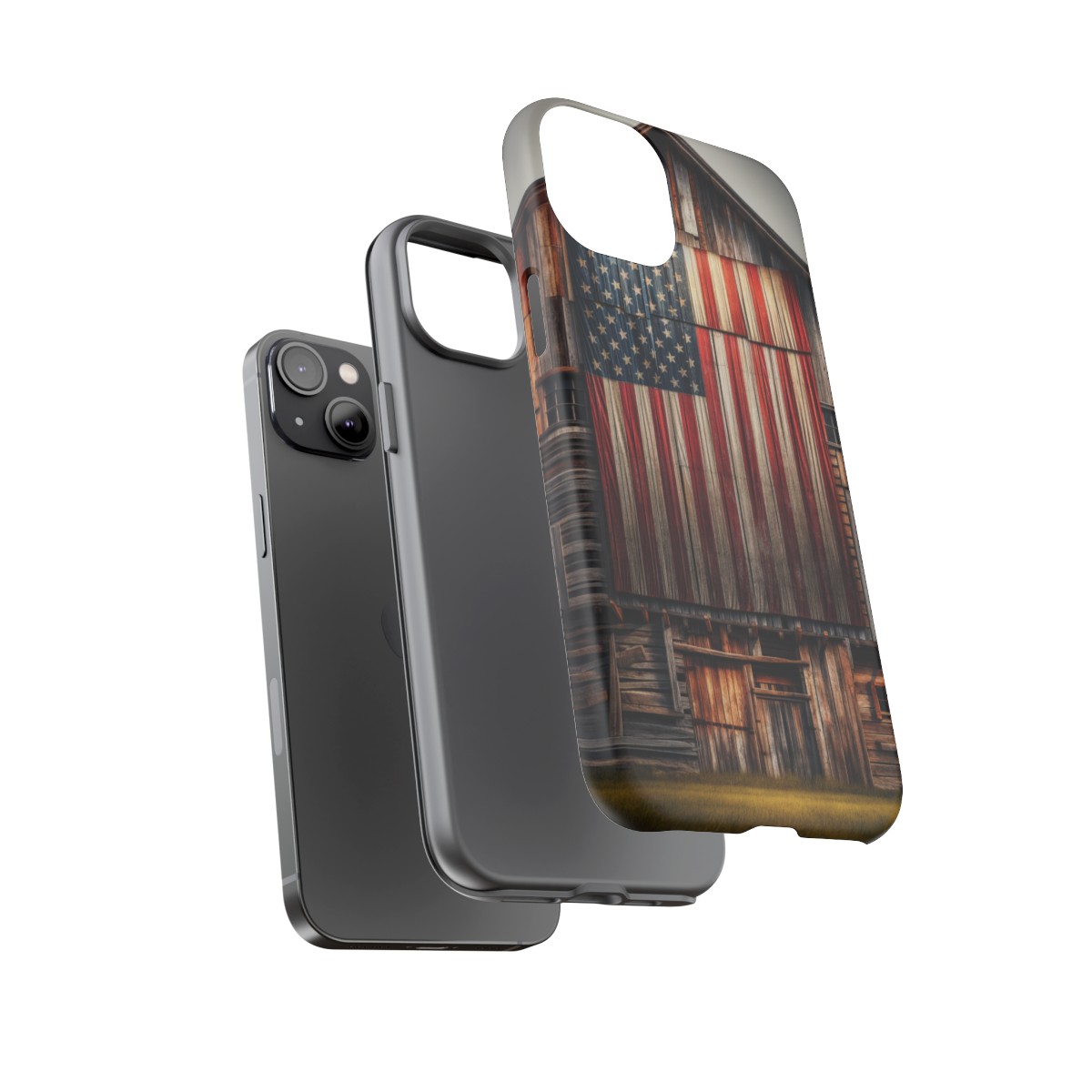 Vintage USA Flag on Weathered Barn Wood Phone Case- Phone Case - Image 120
