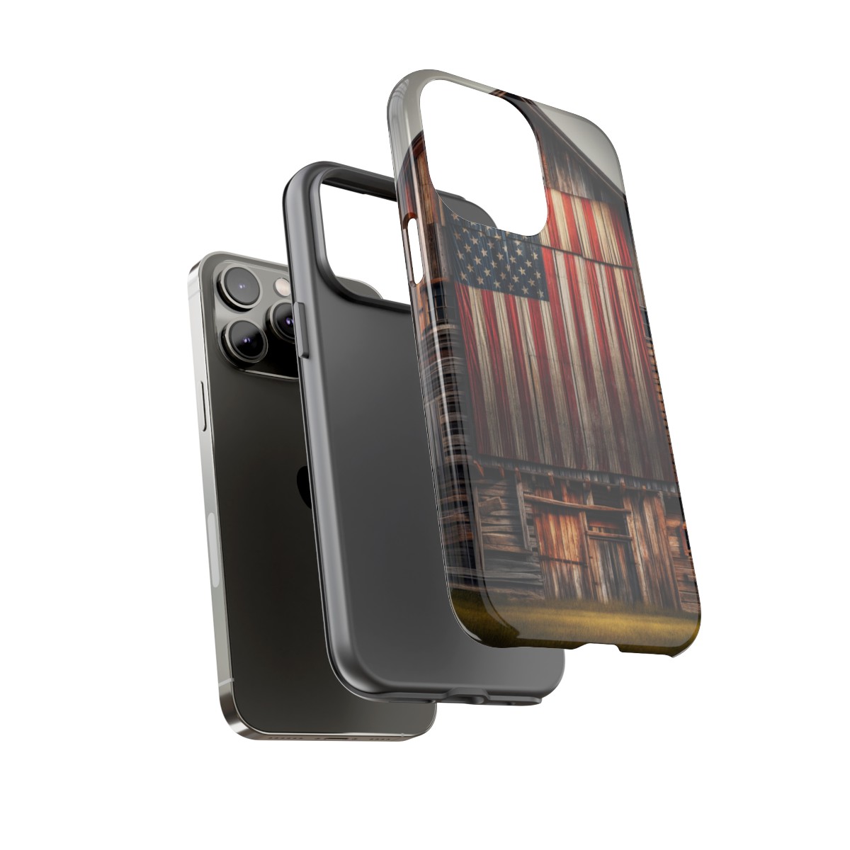 Vintage USA Flag on Weathered Barn Wood Phone Case- Phone Case - Image 124