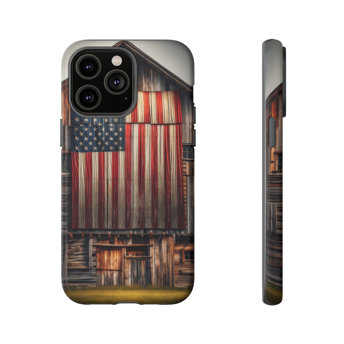 Vintage USA Flag on Weathered Barn Wood Phone Case- Phone Case - Image 126