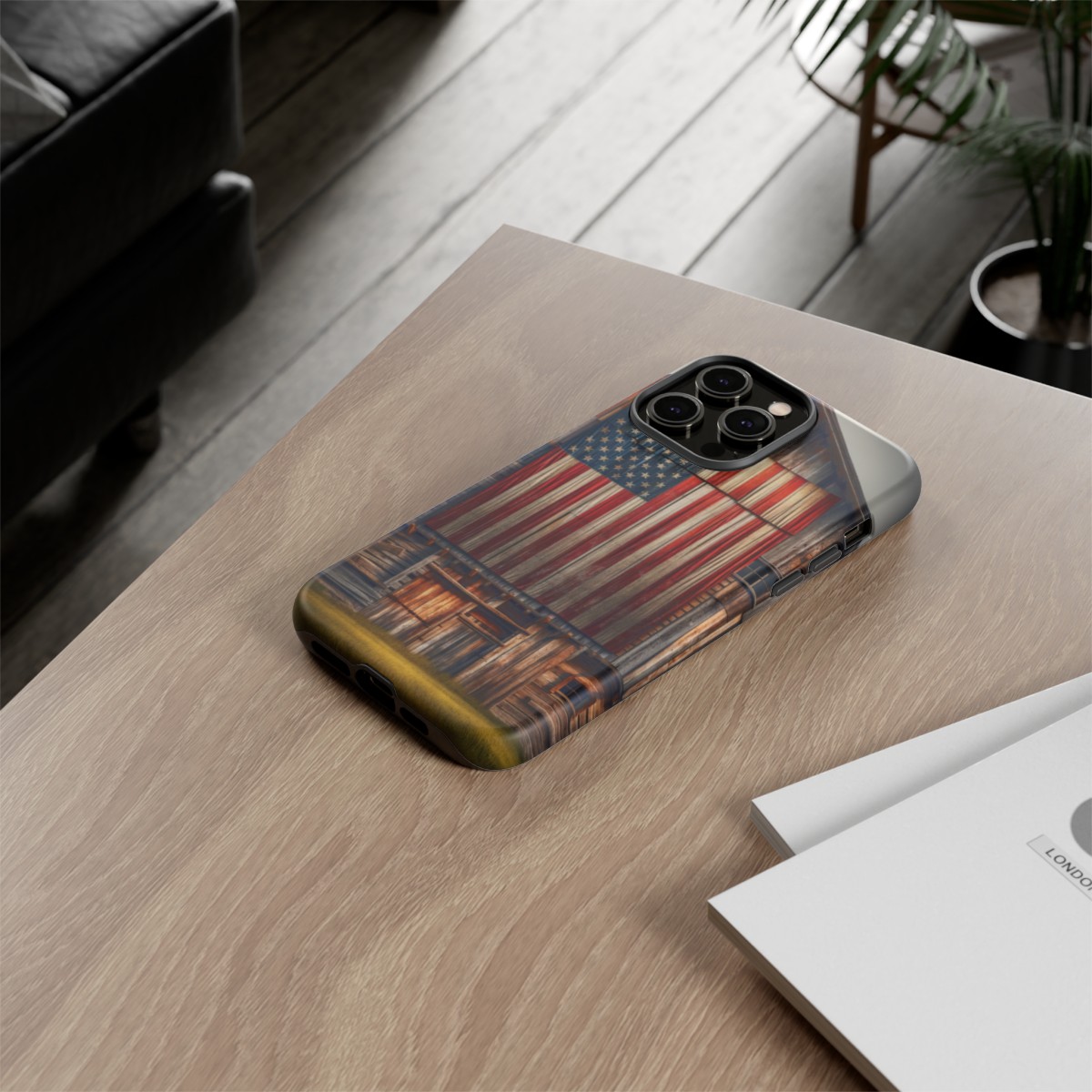 Vintage USA Flag on Weathered Barn Wood Phone Case- Phone Case - Image 129
