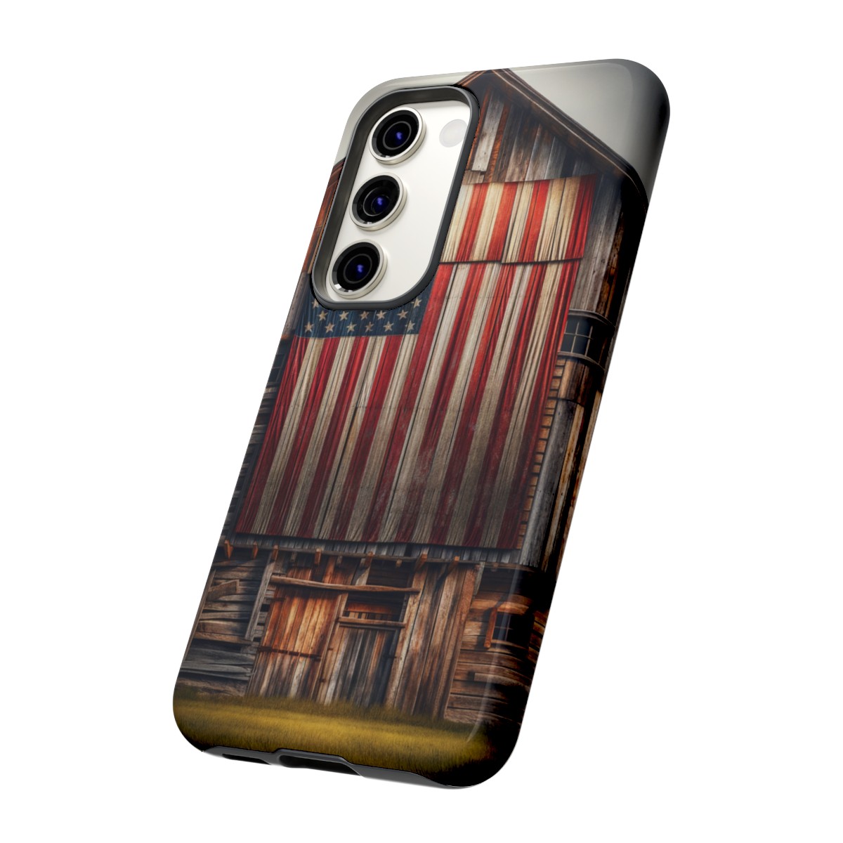 Vintage USA Flag on Weathered Barn Wood Phone Case- Phone Case - Image 131