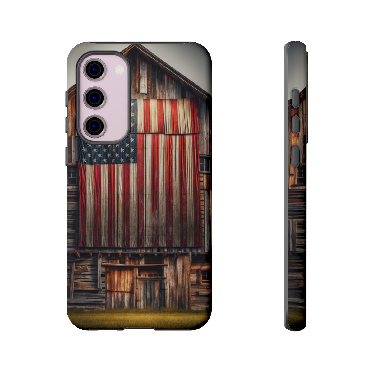 Vintage USA Flag on Weathered Barn Wood Phone Case- Phone Case - Image 134