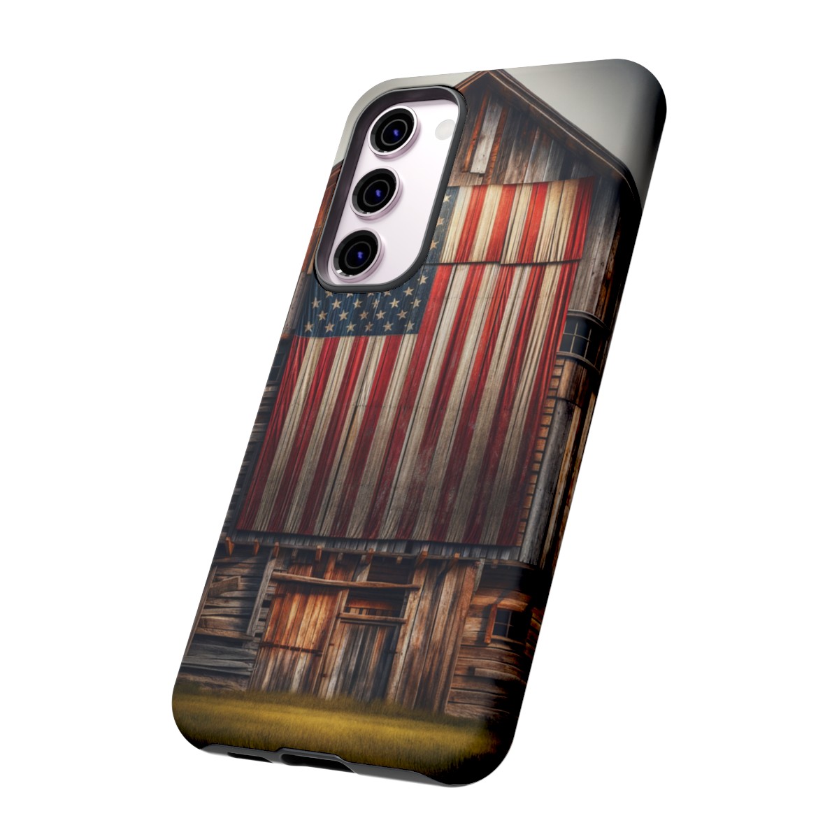 Vintage USA Flag on Weathered Barn Wood Phone Case- Phone Case - Image 135