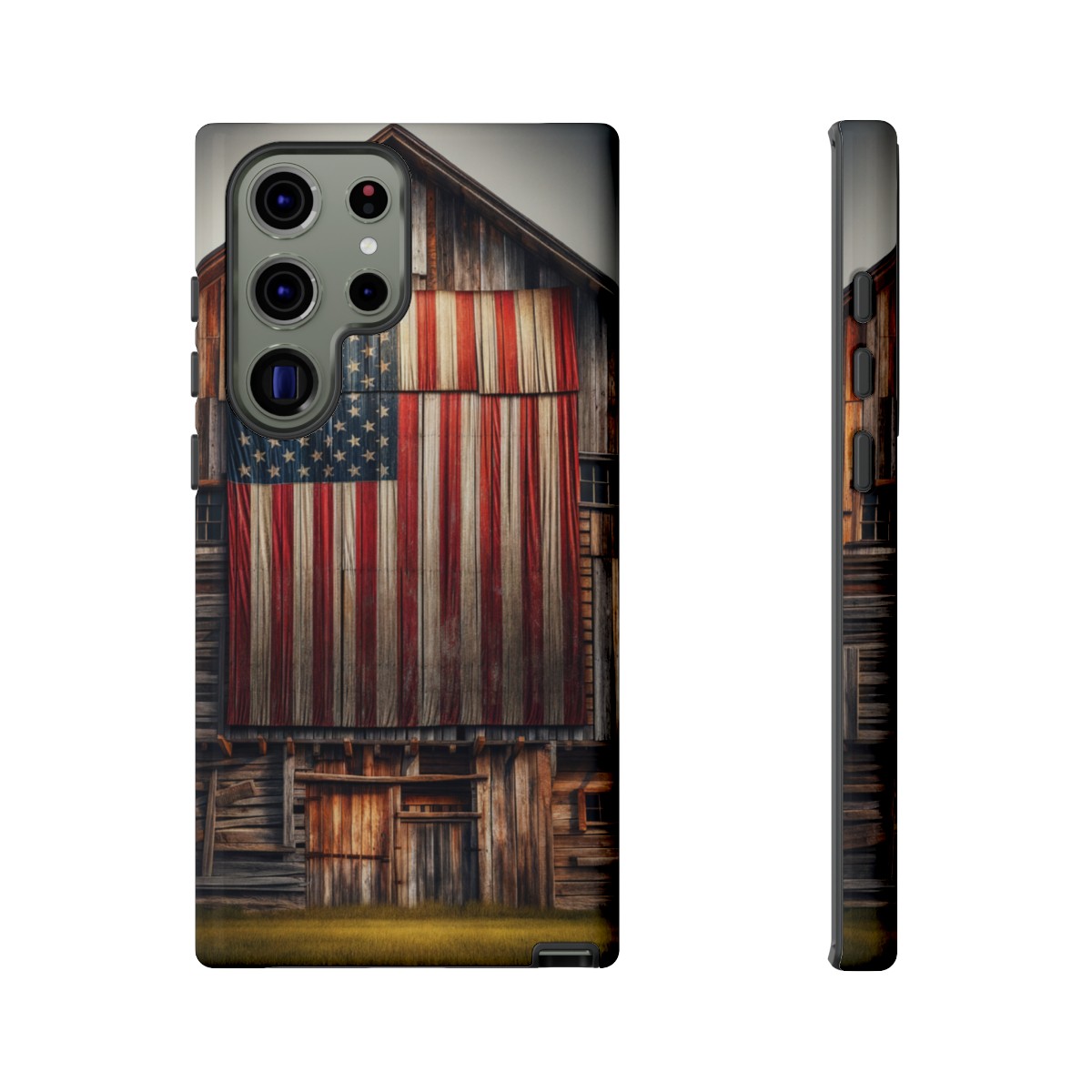 Vintage USA Flag on Weathered Barn Wood Phone Case- Phone Case - Image 138