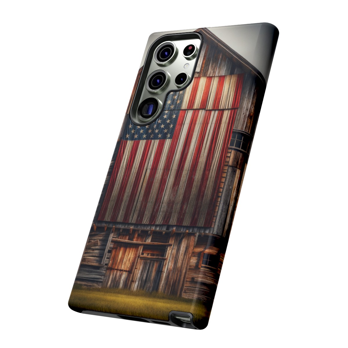 Vintage USA Flag on Weathered Barn Wood Phone Case- Phone Case - Image 139