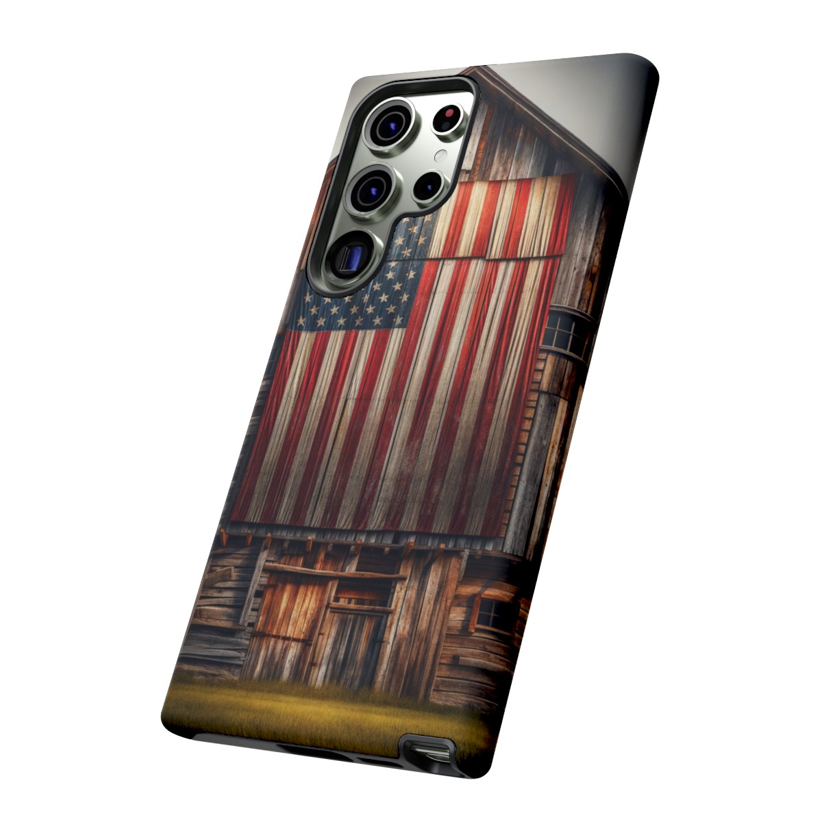 Vintage USA Flag on Weathered Barn Wood Phone Case- Phone Case - Image 143