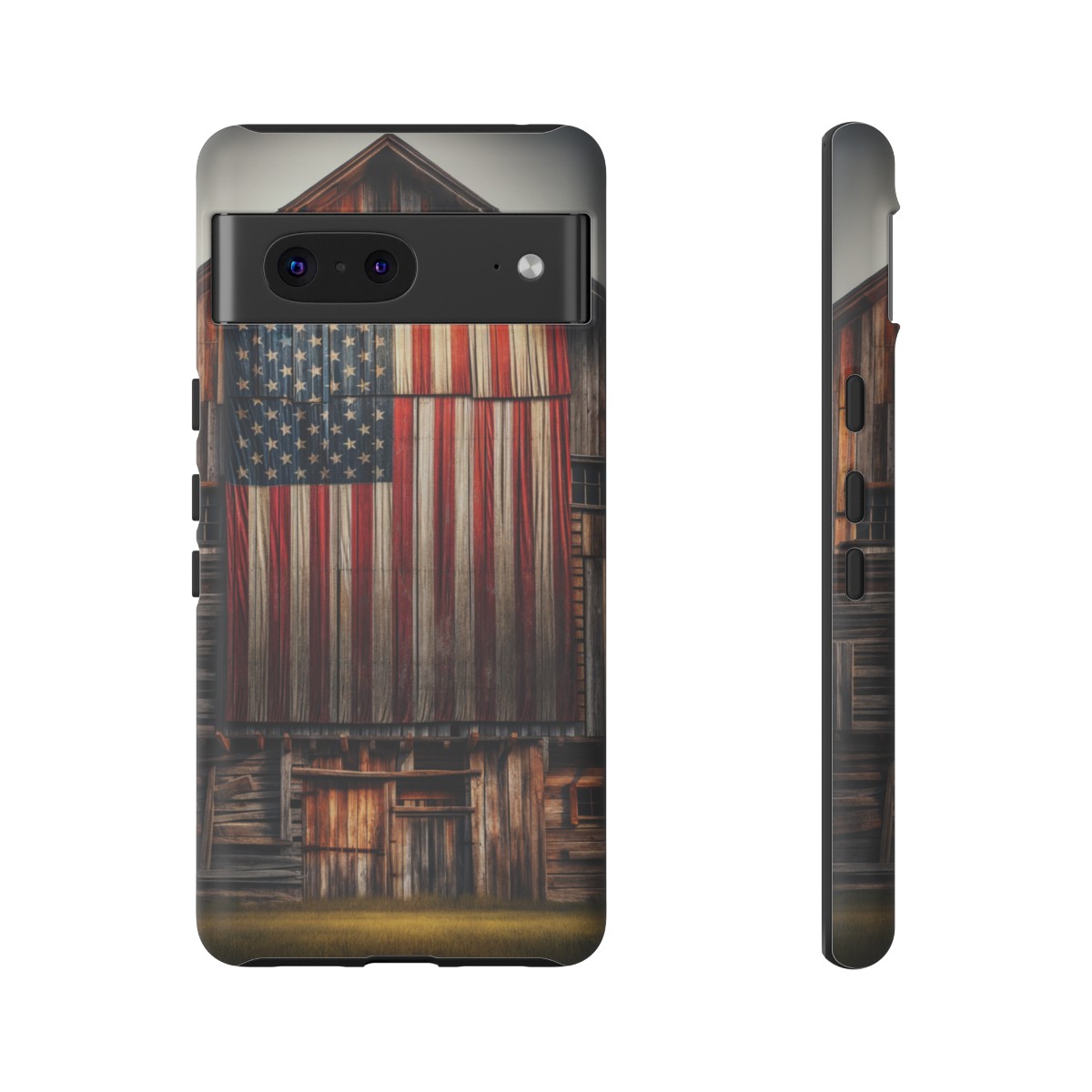 Vintage USA Flag on Weathered Barn Wood Phone Case- Phone Case - Image 150