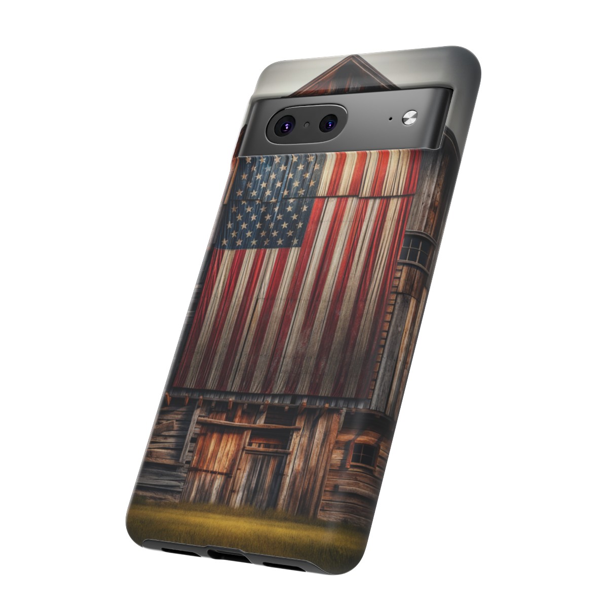 Vintage USA Flag on Weathered Barn Wood Phone Case- Phone Case - Image 151