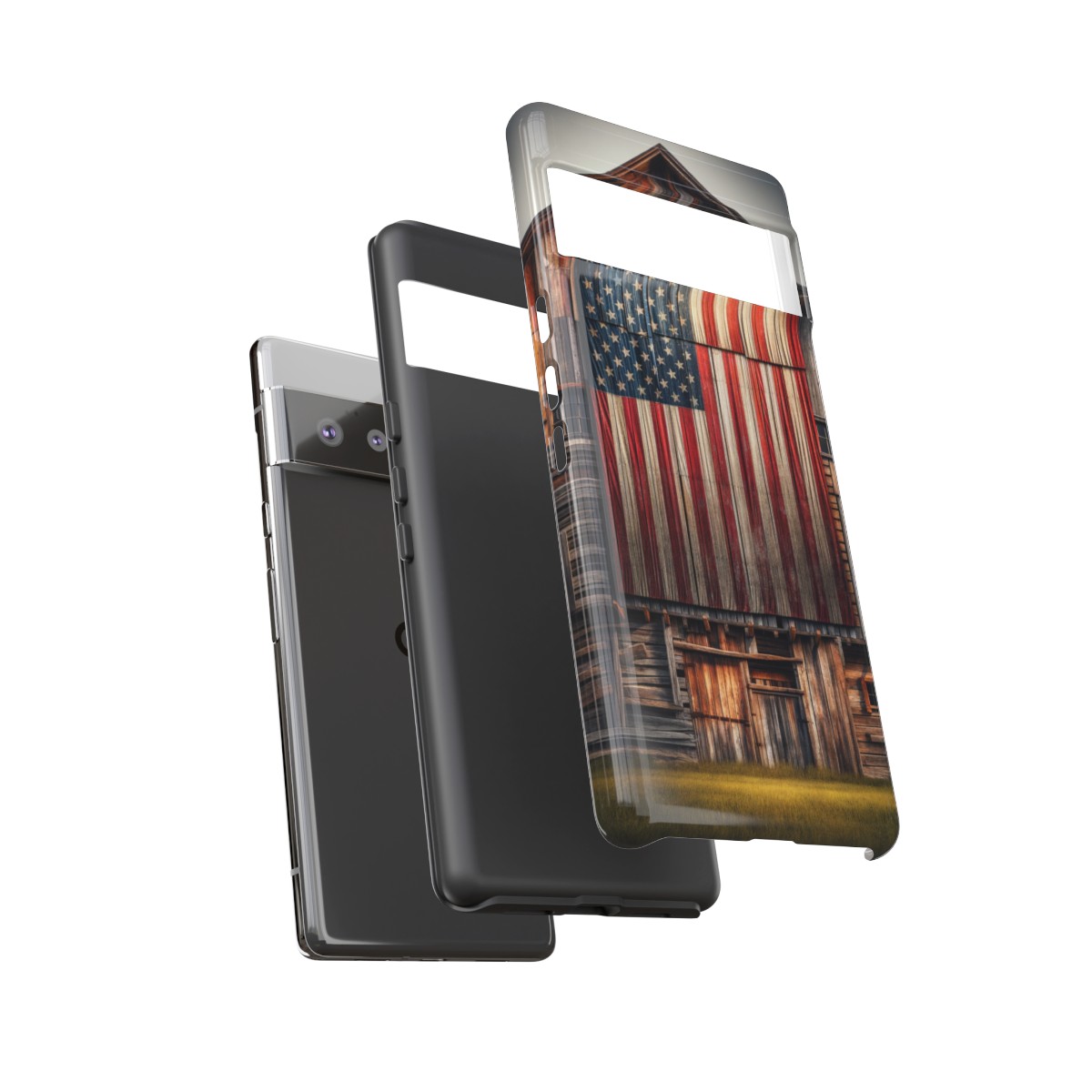 Vintage USA Flag on Weathered Barn Wood Phone Case- Phone Case - Image 156