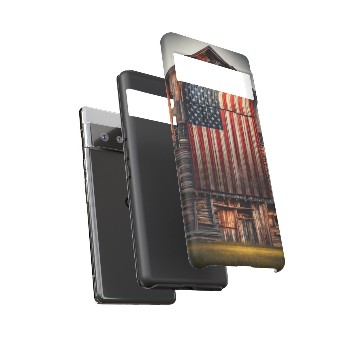 Vintage USA Flag on Weathered Barn Wood Phone Case- Phone Case - Image 160