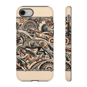 "🐎 Tribal Journey: Native American Art & Horse Motif Phone Case 🏵️"- Phone Case