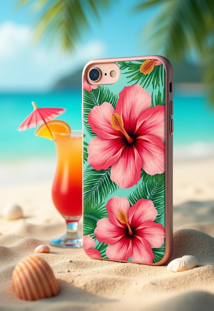 12 Gorgeous Floral Phone Case Ideas That Will Brighten Your Day (You’ll Love #5!) - 1. Bold Tropical Vibes