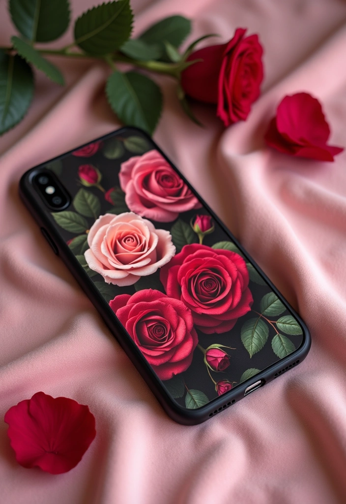 12 Gorgeous Floral Phone Case Ideas That Will Brighten Your Day (You’ll Love #5!) - 7. Classic Rose Patterns