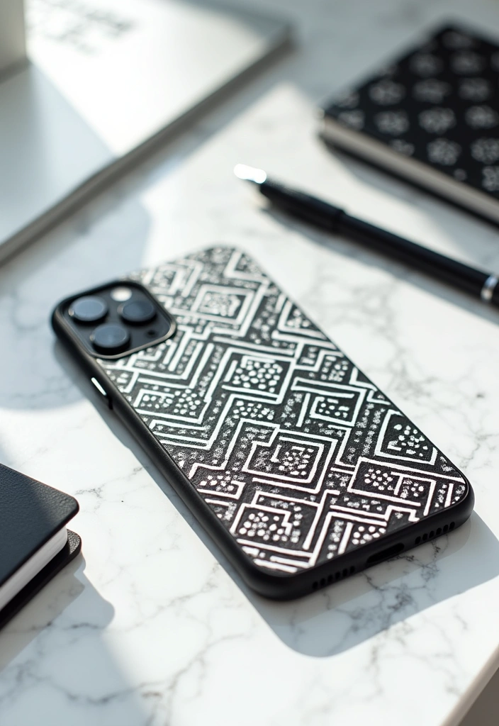 13 Trendy Black and White Phone Cases That Will Make You the Envy of Your Friends! - 1. Geometric Elegance