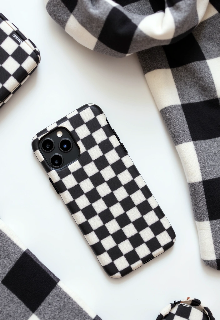 13 Trendy Black and White Phone Cases That Will Make You the Envy of Your Friends! - 11. Classic Checks