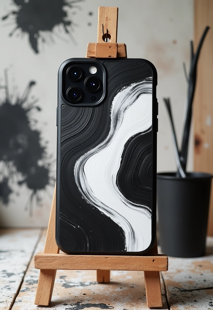13 Trendy Black and White Phone Cases That Will Make You the Envy of Your Friends! - 5. Artistic Abstract