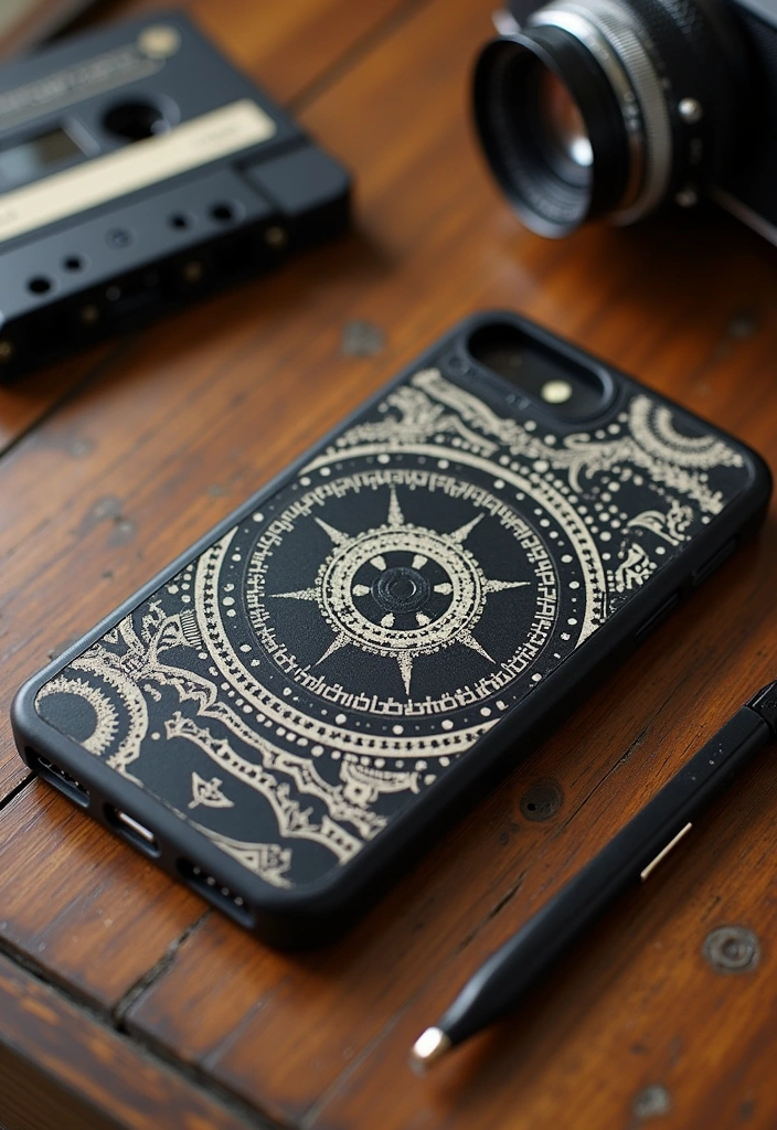 13 Trendy Black and White Phone Cases That Will Make You the Envy of Your Friends! - 6. Retro Vibes