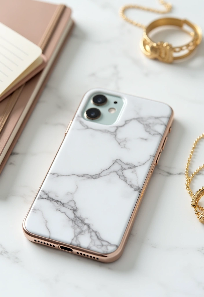 14 Unique iPhone 12 Phone Cases That Will Make Your Friends Jealous! - 2. Sleek Marble Elegance