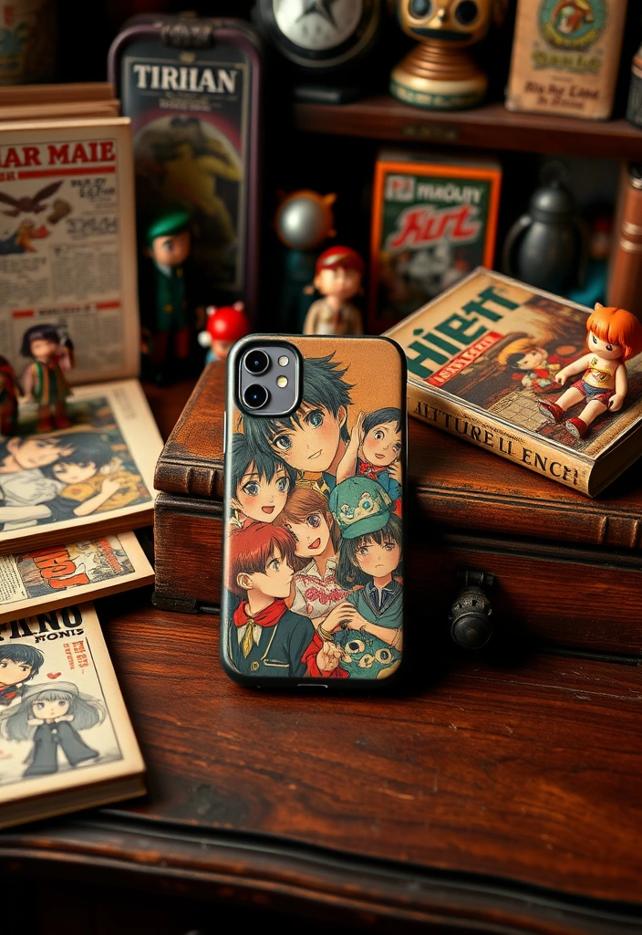 15 Adorable Anime Phone Cases That'll Make Your Friends Jealous! - 4. Vintage Anime Art