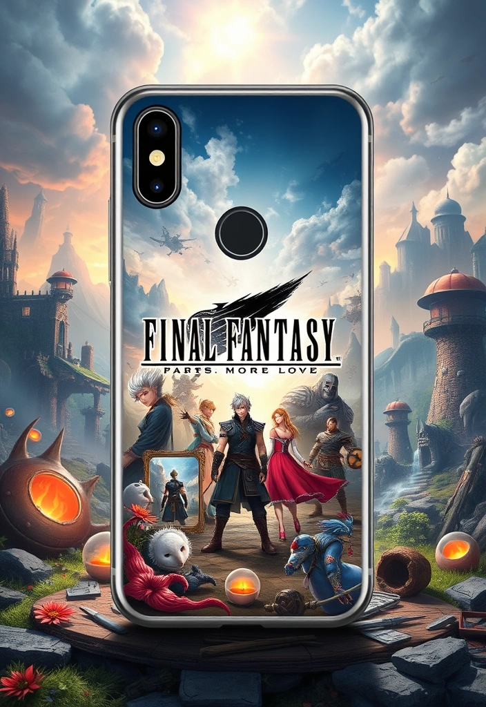 16 Durable Anime Phone Cases That Will Keep Your Phone Safe (You’ll Love #11!) - 16. Final Fantasy Fantasy World Case