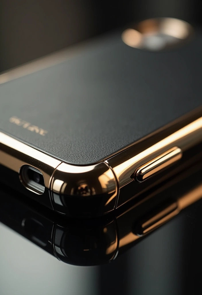 18 Luxurious Black and White Phone Cases That'll Make You Feel Like a Million Bucks! - 12. Luxurious Metallic Accents