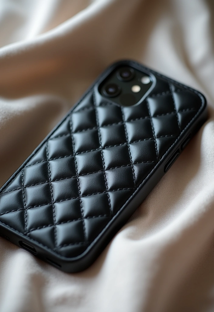 18 Luxurious Black and White Phone Cases That'll Make You Feel Like a Million Bucks! - 14. Chic Quilted Styles