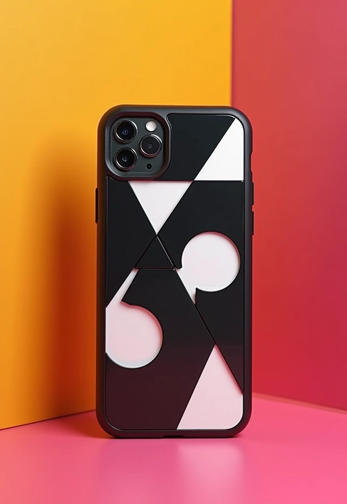18 Luxurious Black and White Phone Cases That'll Make You Feel Like a Million Bucks! - 2. Artistic Geometric Patterns