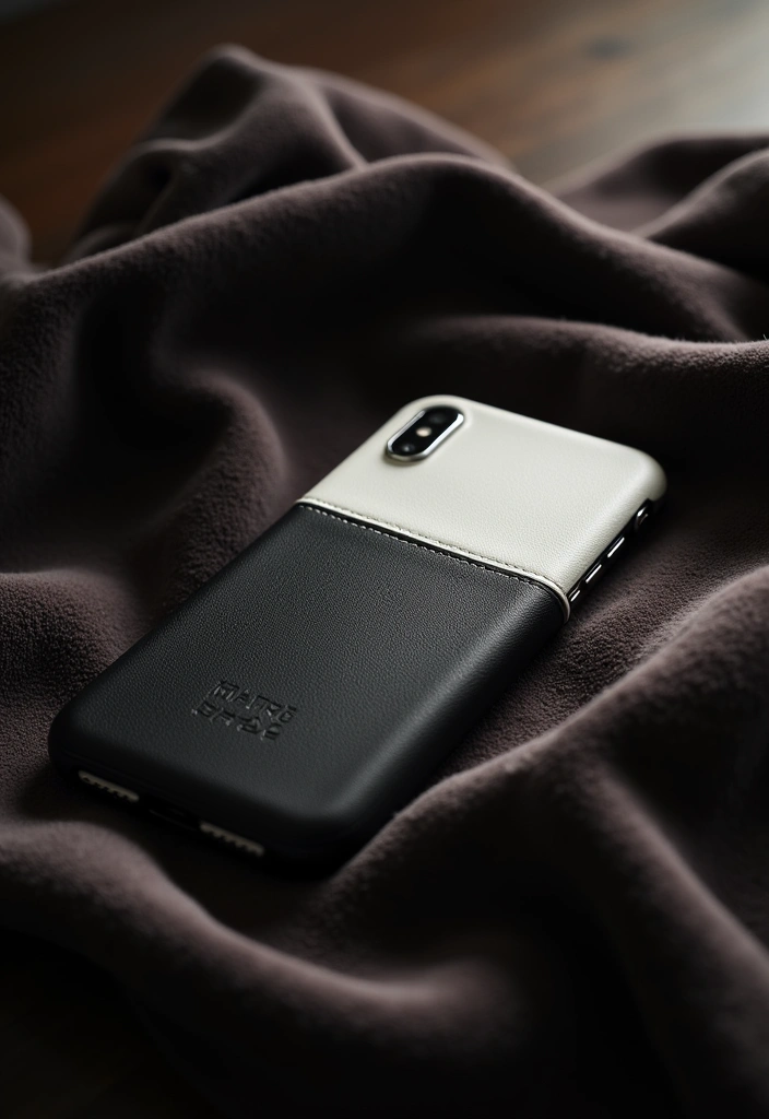 18 Luxurious Black and White Phone Cases That'll Make You Feel Like a Million Bucks! - 3. Luxurious Leather Textures