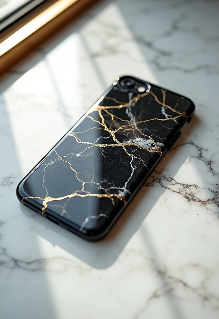 18 Luxurious Black and White Phone Cases That'll Make You Feel Like a Million Bucks! - 6. Textured Marble Finishes