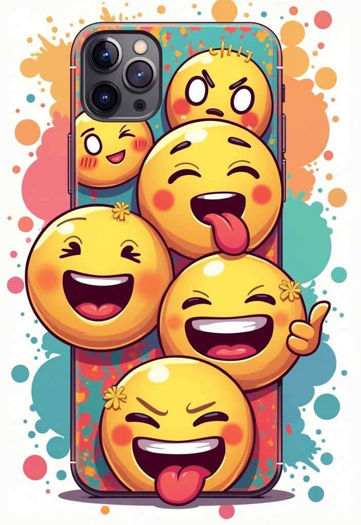 11 Chibi Phone Cases That Bring a Smile to Your Face (Get Ready for #7!) - 7. Fun Emoji Chibis (Get Ready for This One!)