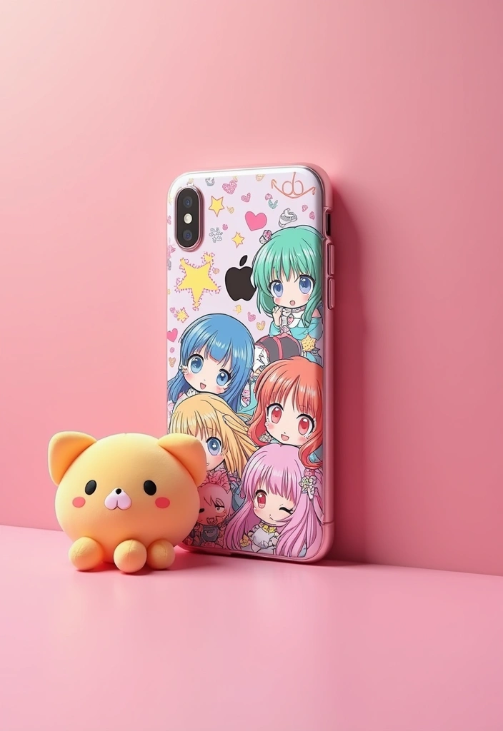 15 Adorable Anime Phone Cases That Will Make Your Friends Go 'Where Did You Get That?!' - 1. Kawaii Chibi Characters Phone Case