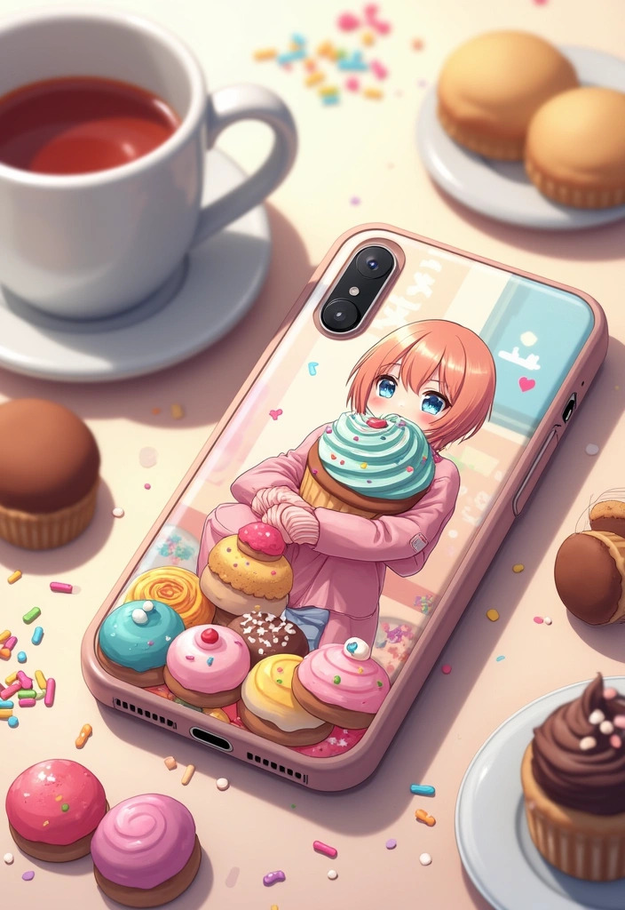 15 Adorable Anime Phone Cases That Will Make Your Friends Go 'Where Did You Get That?!' - 8. Cute Food Anime Phone Case