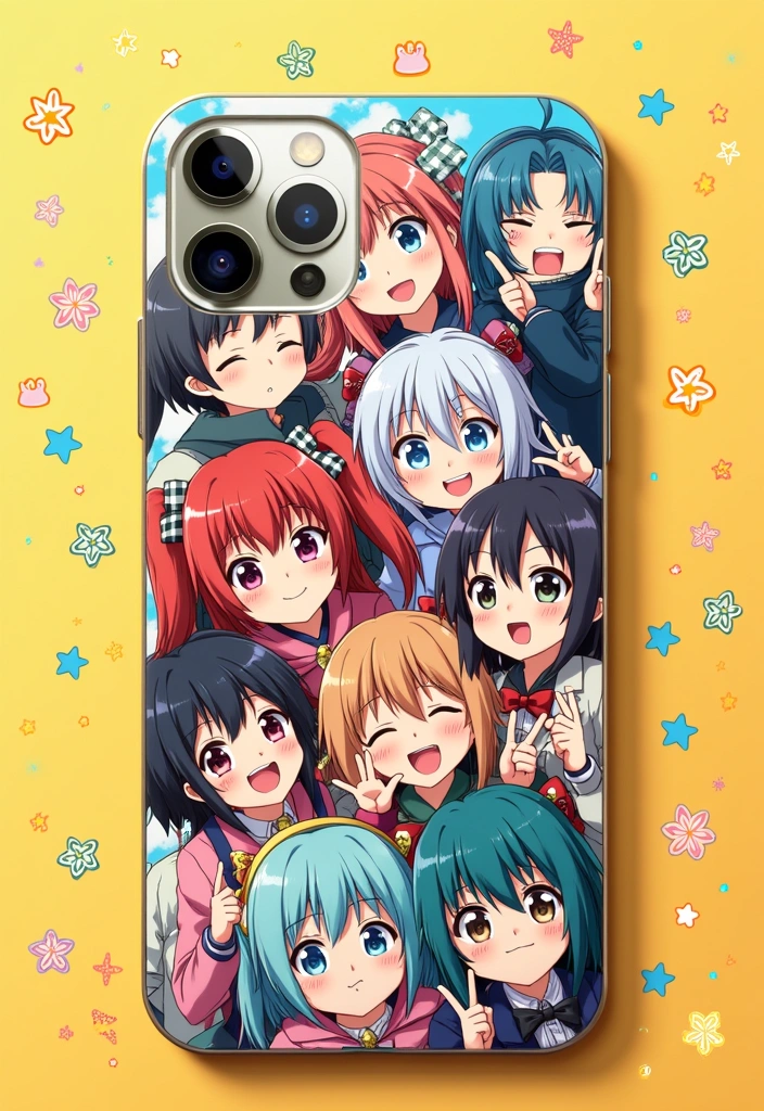 15 Adorable Anime Phone Cases That Will Make Your Friends Go 'Where Did You Get That?!' - 9. Cartoon Mashup Phone Case